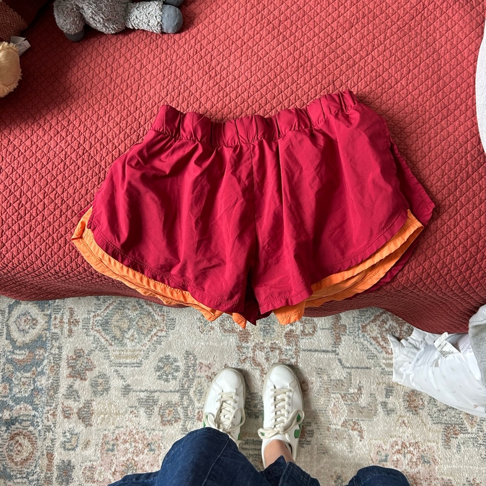 FP Movement Red and Orange Shorts